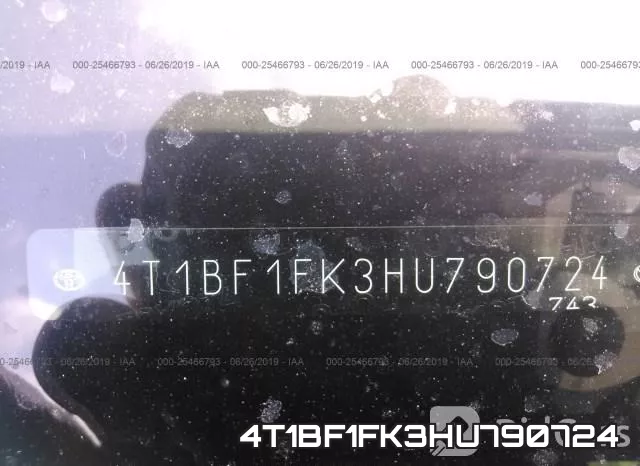 4T1BF1FK3HU790724 фото 9