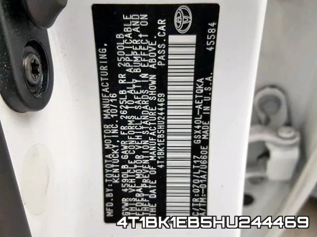 4T1BK1EB5HU244469 фото 2