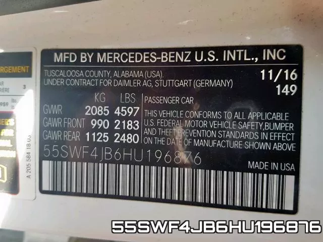 55SWF4JB6HU196876 фото 2