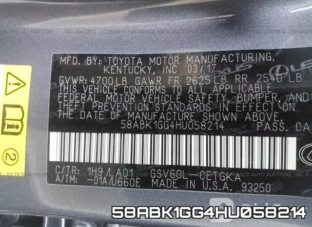 58ABK1GG4HU058214 фото 10