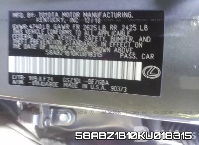 58ABZ1B10KU018315 фото 10