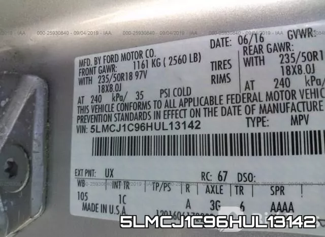 5LMCJ1C96HUL13142 фото 10