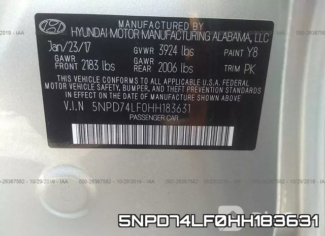 5NPD74LF0HH183631 фото 10