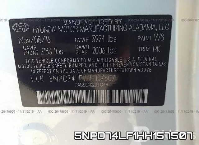 5NPD74LF1HH157507 фото 10