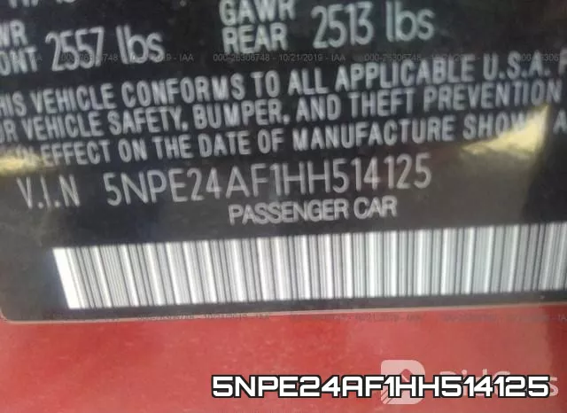 5NPE24AF1HH514125 фото 10
