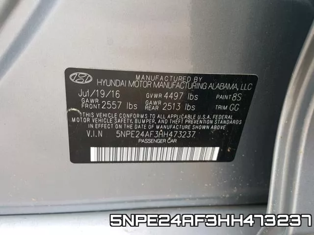 5NPE24AF3HH473237 фото 2