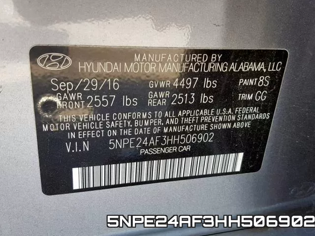 5NPE24AF3HH506902 фото 2