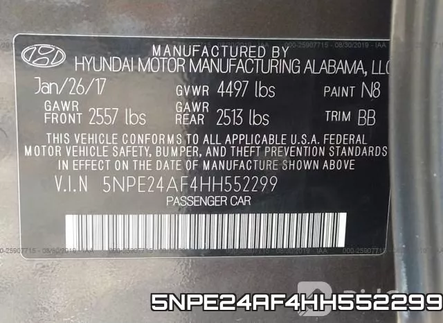 5NPE24AF4HH552299 фото 10