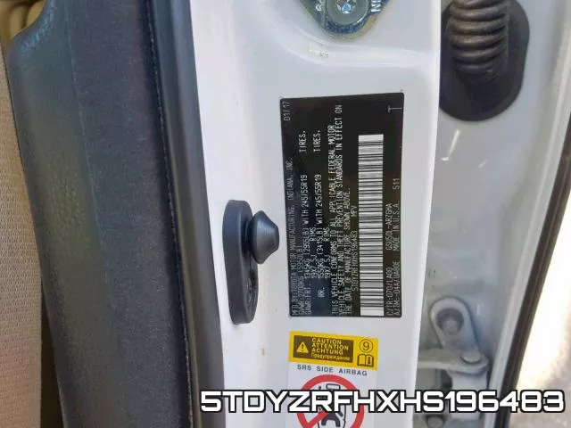 5TDYZRFHXHS196483 фото 2