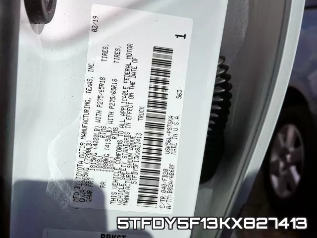 5TFDY5F13KX827413 фото 2