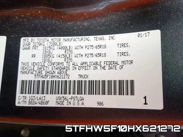 5TFHW5F10HX621272 фото 2