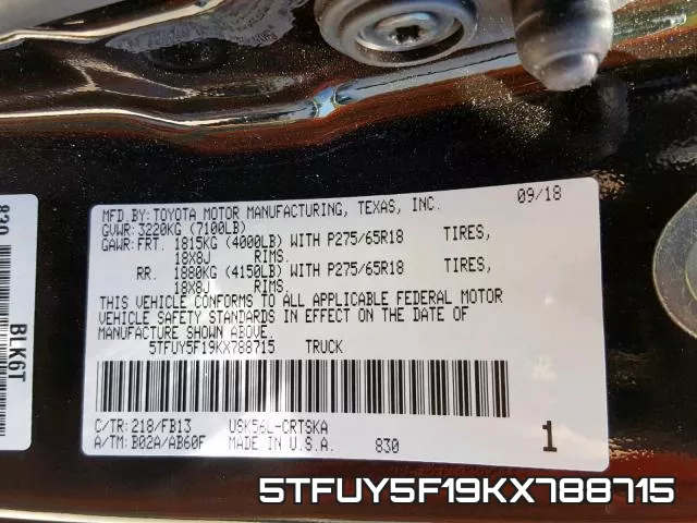 5TFUY5F19KX788715 фото 2