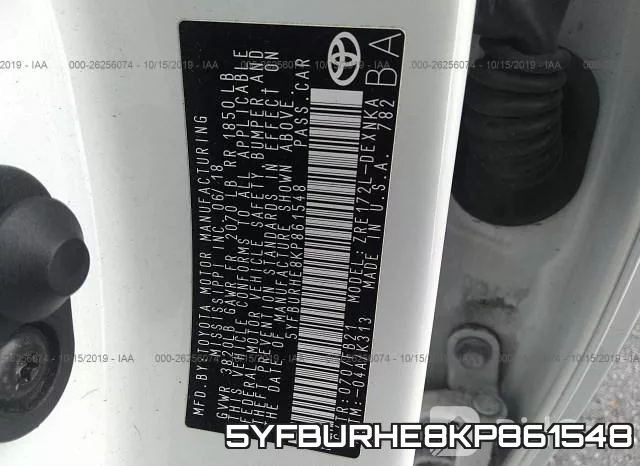 5YFBURHE8KP861548 фото 10