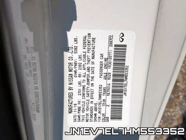 JN1EV7EL7HM553352 фото 2