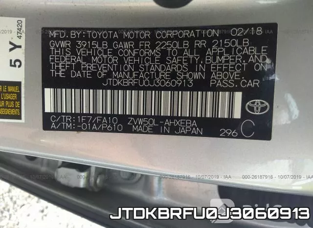 JTDKBRFU0J3060913 фото 9