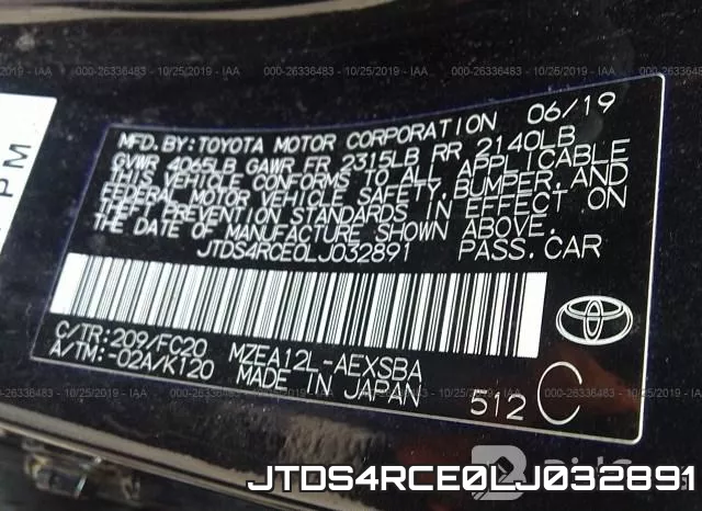 JTDS4RCE0LJ032891 фото 9