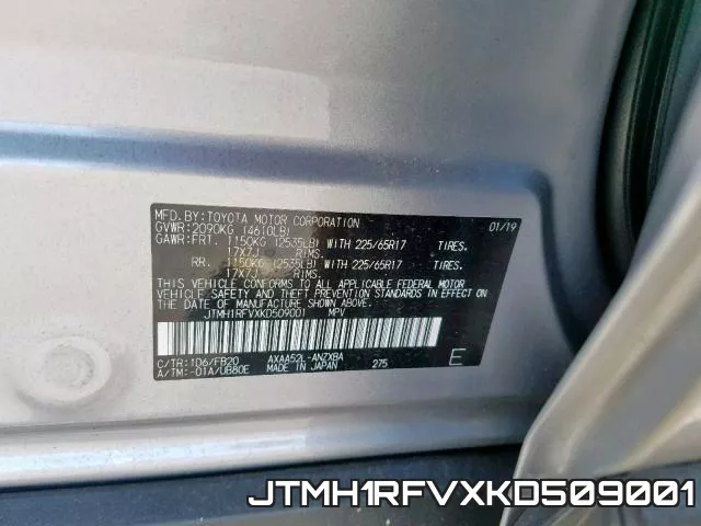 JTMH1RFVXKD509001 фото 2