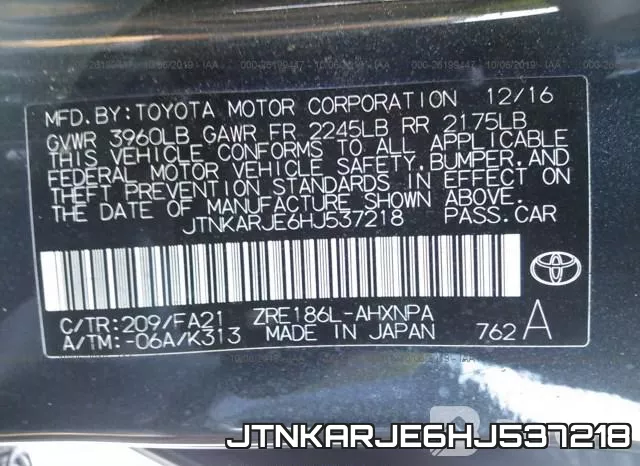 JTNKARJE6HJ537218 фото 10