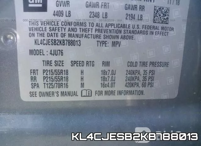 KL4CJESB2KB788013 фото 10