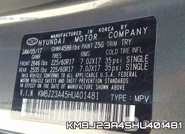 KM8J23A45HU401481 фото 10