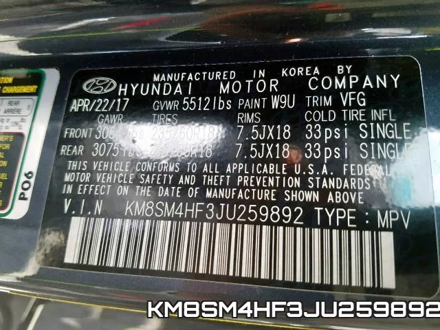 KM8SM4HF3JU259892 фото 2