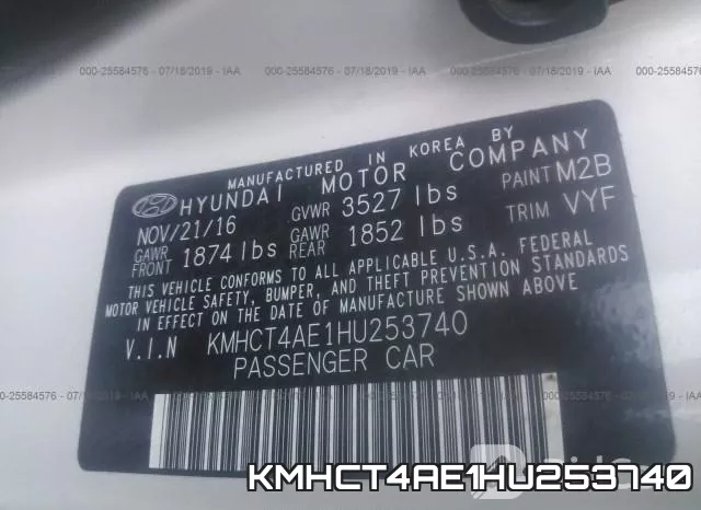 KMHCT4AE1HU253740 фото 10