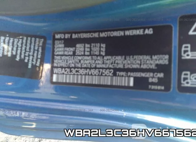 WBA2L3C36HV667562 фото 8