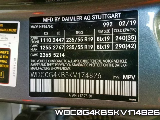 WDC0G4KB5KV174826 фото 2