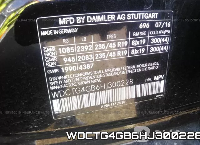 WDCTG4GB6HJ300228 фото 10