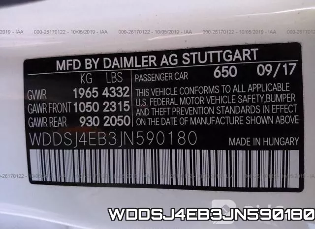 WDDSJ4EB3JN590180 фото 10