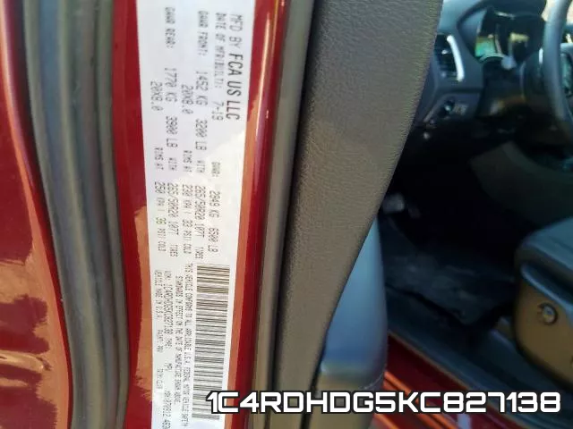 1C4RDHDG5KC827138 фото 2