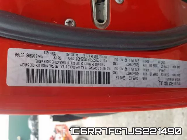 1C6RR7FG7JS221490 фото 2