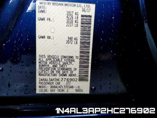 1N4AL3AP2HC276902 фото 2