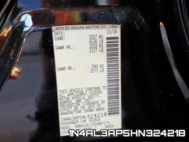 1N4AL3AP5HN324218 фото 2
