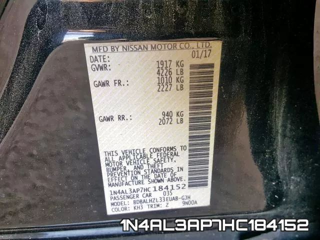1N4AL3AP7HC184152 фото 2