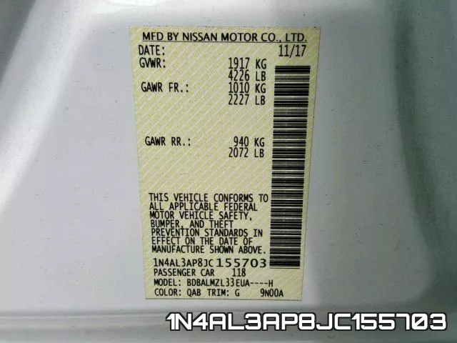 1N4AL3AP8JC155703 фото 2