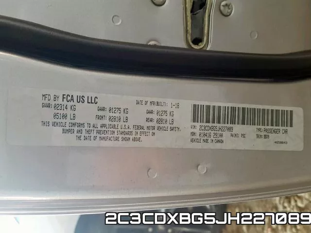 2C3CDXBG5JH227089 фото 2