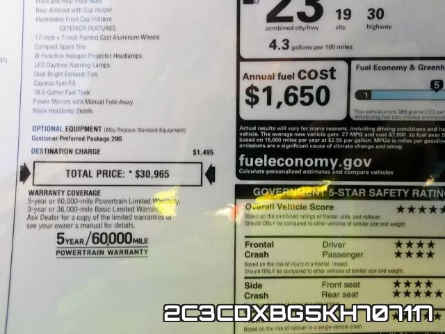 2C3CDXBG5KH707117 фото 10