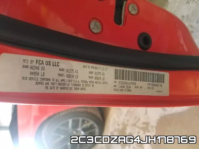 2C3CDZAG4JH178769 фото 2