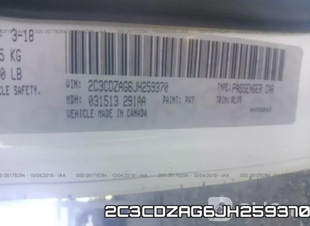 2C3CDZAG6JH259370 фото 10