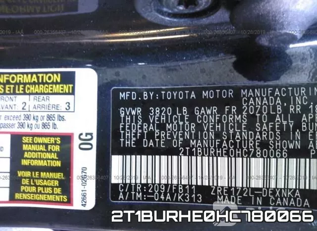 2T1BURHE0HC780066 фото 10