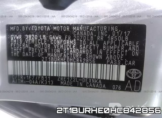 2T1BURHE0HC842856 фото 10