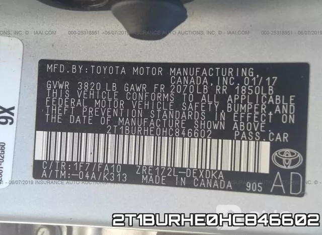 2T1BURHE0HC846602 фото 10
