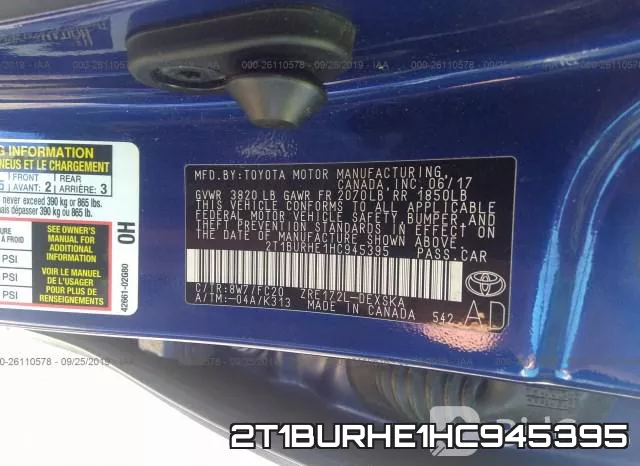 2T1BURHE1HC945395 фото 10
