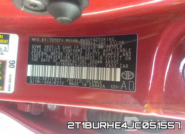 2T1BURHE4JC051557 фото 10