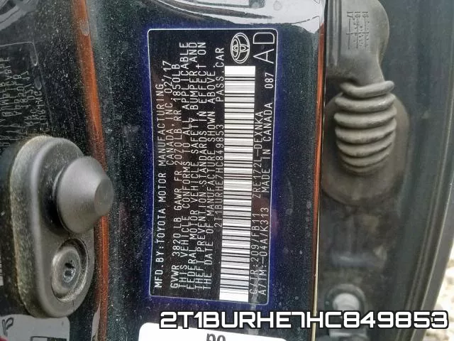 2T1BURHE7HC849853 фото 2