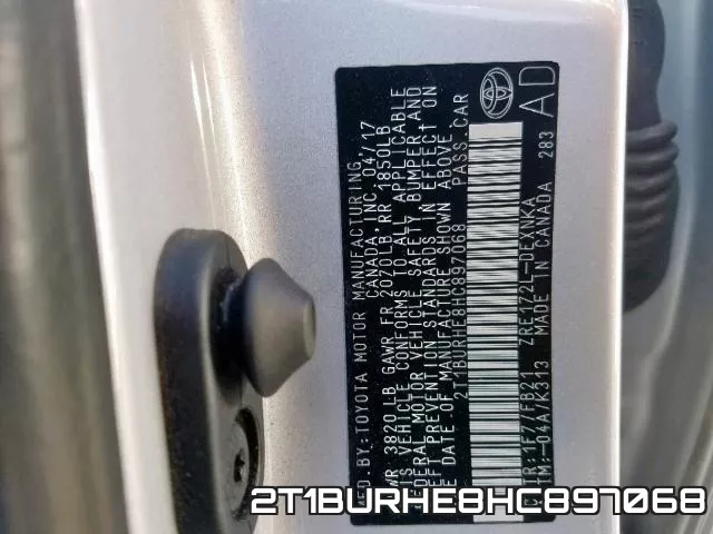 2T1BURHE8HC897068 фото 2