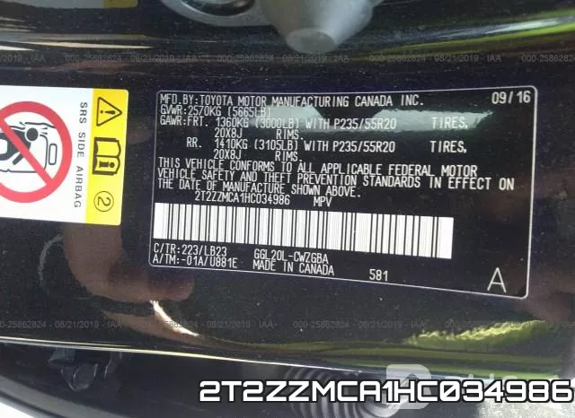 2T2ZZMCA1HC034986 фото 10