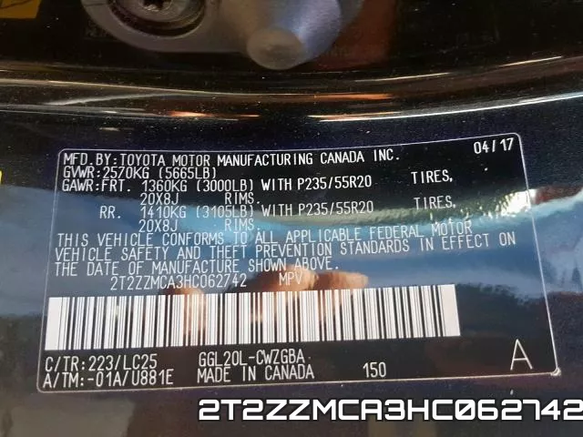 2T2ZZMCA3HC062742 фото 2