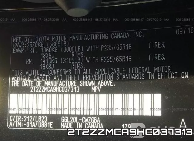 2T2ZZMCA9HC037313 фото 9